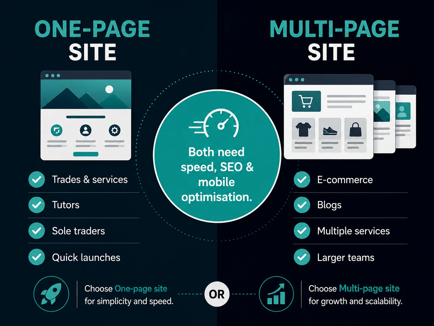 SEO performance comparison of one-page versus multi-page websites for South African local search